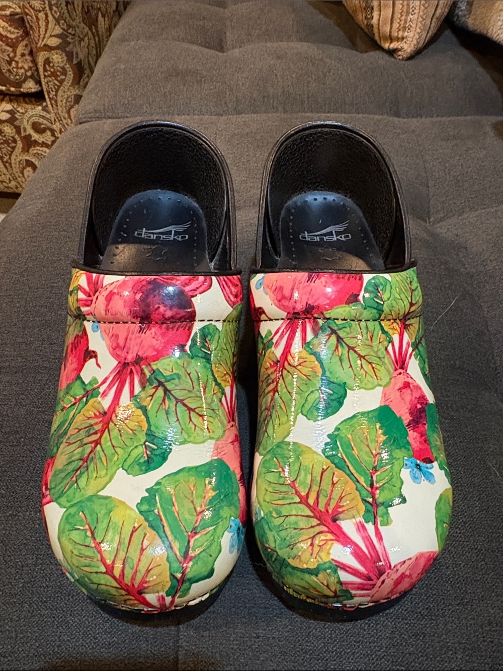 Dansko Floral Garden Clogs - Pink & Green size 41